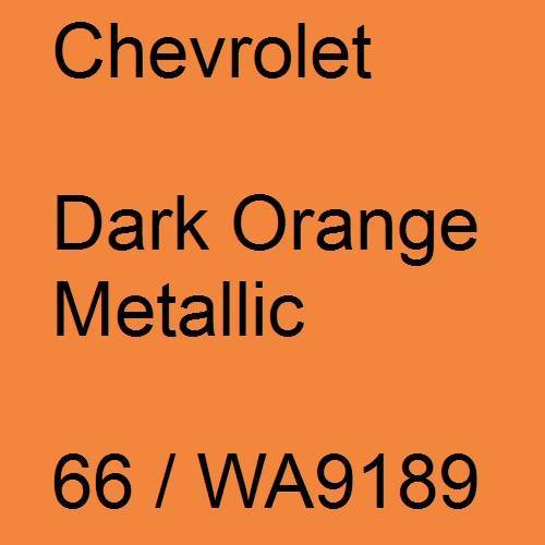 Chevrolet, Dark Orange Metallic, 66 / WA9189.